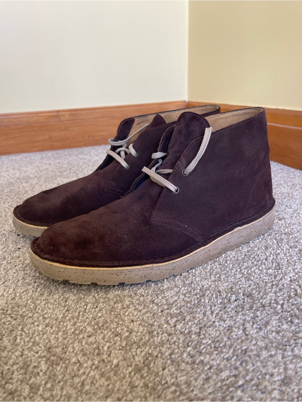 Clarks Brown Suede Chukka Boots with Crepe-Style Sole